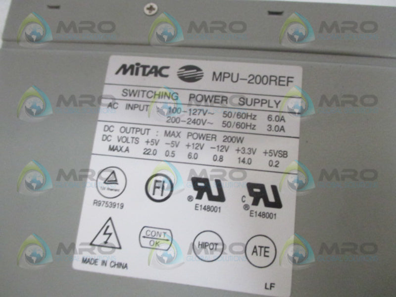MITAC MPU-200REF SWITCHING POWER SUPPLY UNMP