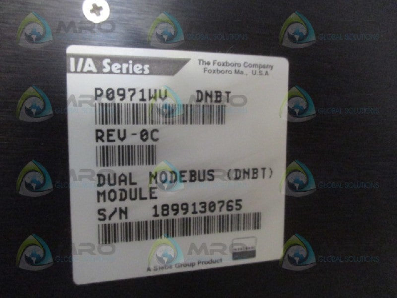 FOXBORO P0971WV DNBT DUAL NODEBUS MODULE NSNP
