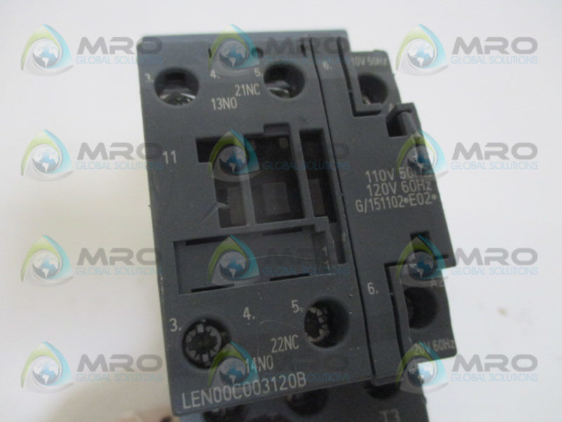 SIEMENS LEN00C003120B CONTACTOR (AS PICTURED) UNMP
