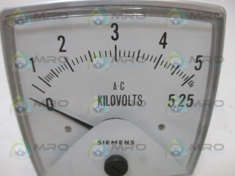 SIEMENS 016-02VA-PZUJ  PANEL METER 0-5.25 AC KV NSNP