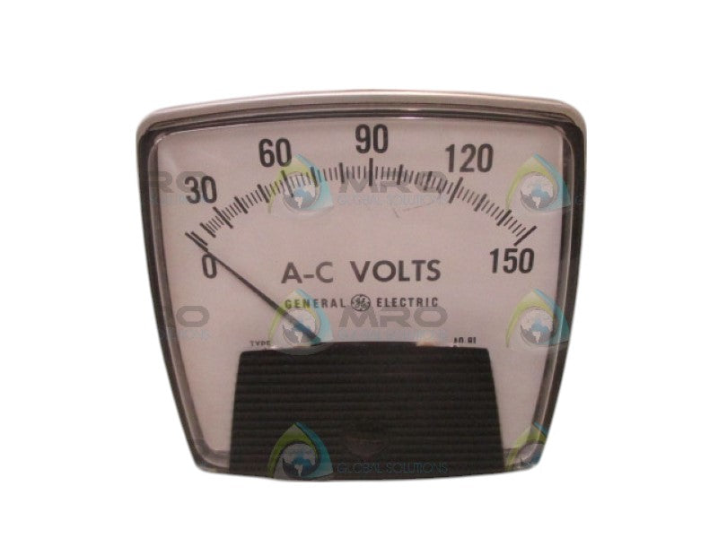 GENERAL ELECTRIC 50-162031PZPZ2 PANEL METER 0-150 A-C VOLTS NSNP