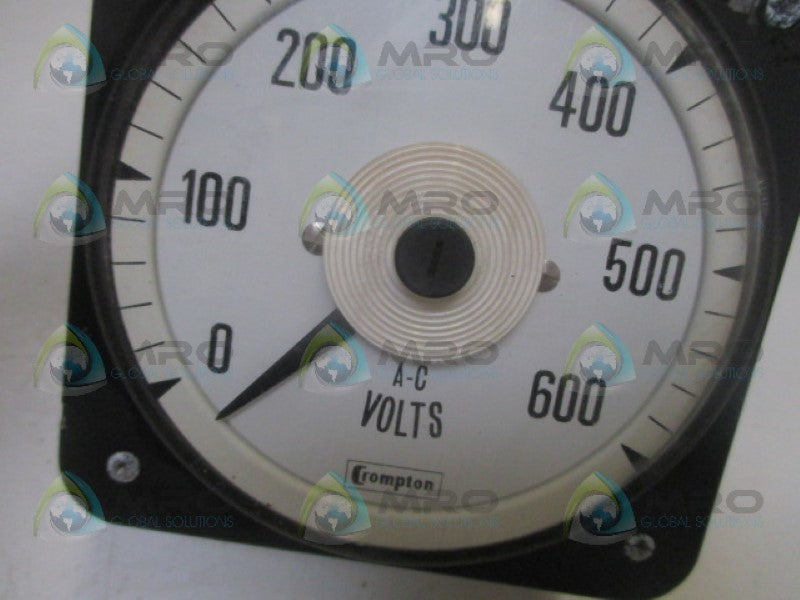 CROMPTON 077-05GA-SJSJ-C6 PANEL METER 0/600 VAC UNMP