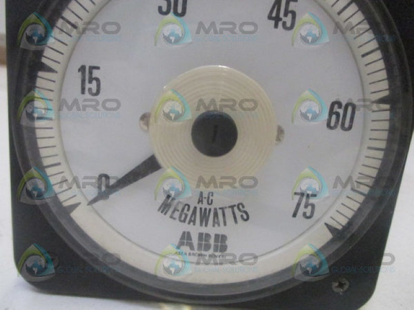 ABB S73319102 PANEL METER 0-75 AC MW NSNP