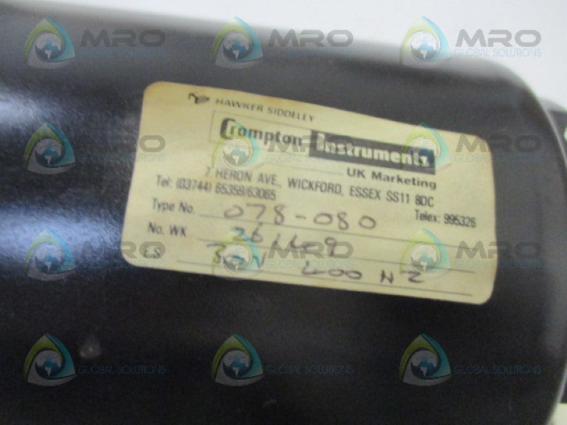 CROMPTON 078-080 PANEL METER 0-75V NSNP