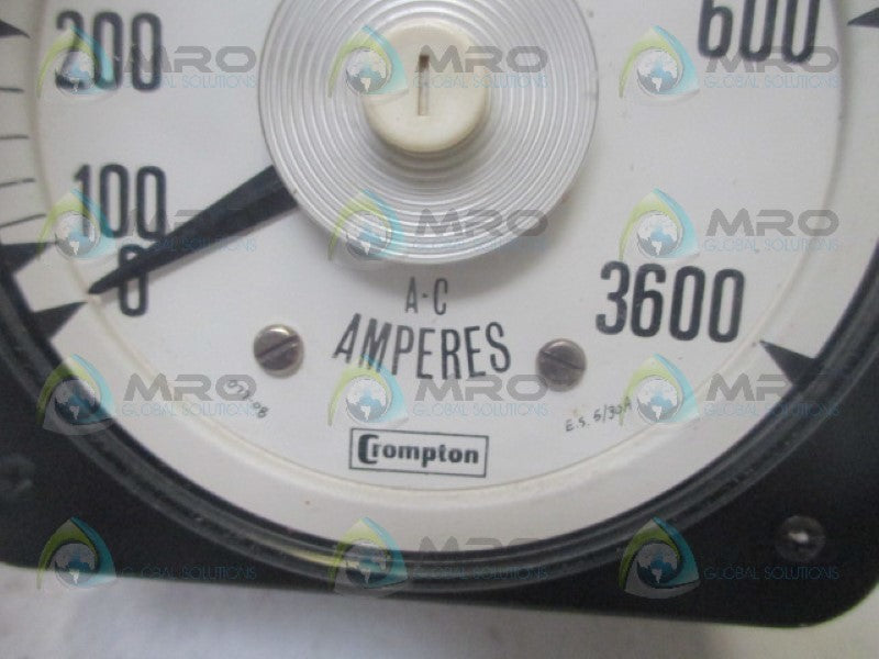 CROMPTON 077-086A-LSSJ PANEL METER 0-3600 ACA NSNP