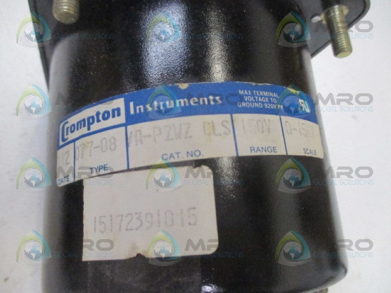 SIEMENS 077-08VA-PZWZCLS PANEL METER 0-15 AC KV NSNP