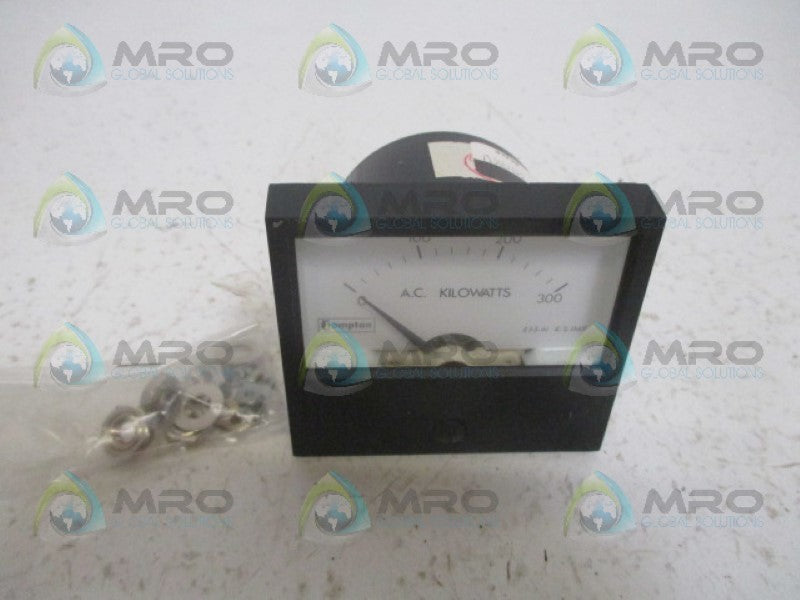 CROMPTON 233-015A-EZXH PANEL METER 0-300 AC KW NSMP