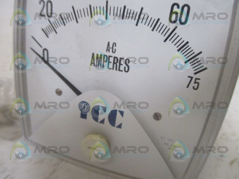 CROMPTON 016-02AA-LSPB PANEL METER 0-75ACA NSMP