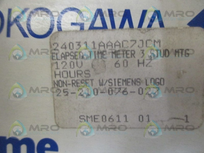 SIEMENS 235-02AA-LSMT-CLS ELAPSED TIME METER 120VAC NSMP