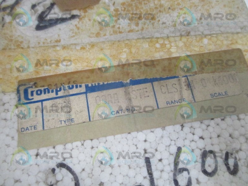 CROMPTON 077-08AA-LSTE-CLS PANEL METER 0-1600 ACA NSMP