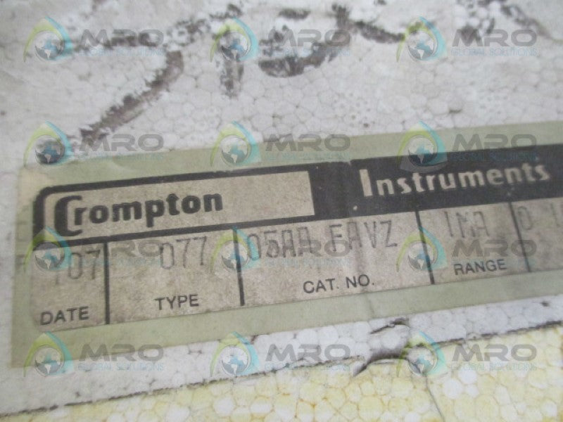 CROMPTON 077-05AA-FAVZ PANEL METER 0-1000DCA NSMP