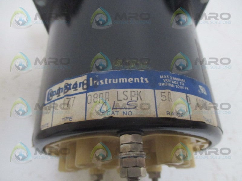 CROMPTON 077-08AA-LSPK PANEL METER 0-100ACA NSMP