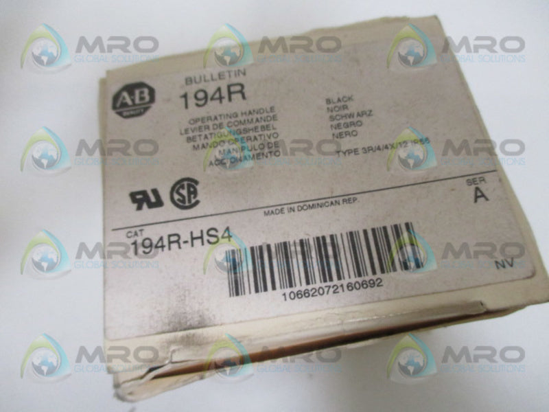 ALLEN BRADLEY 194R-HS4 SER. A HANDLE (MISSING ACCESSORIES) *NEW IN BOX*