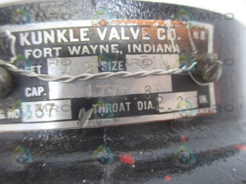 KNUCKLE VALVE 1771.8 FIG 337 VALVE 3" NSNP