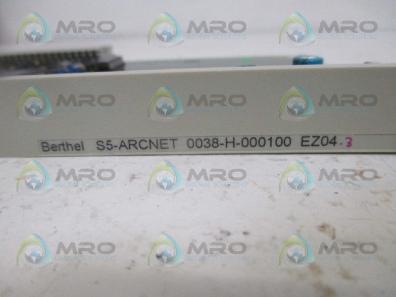 BERTHEL S5-ARCHNET 0038-H-000100-EZ04 INTERFACE MODULE NSNP