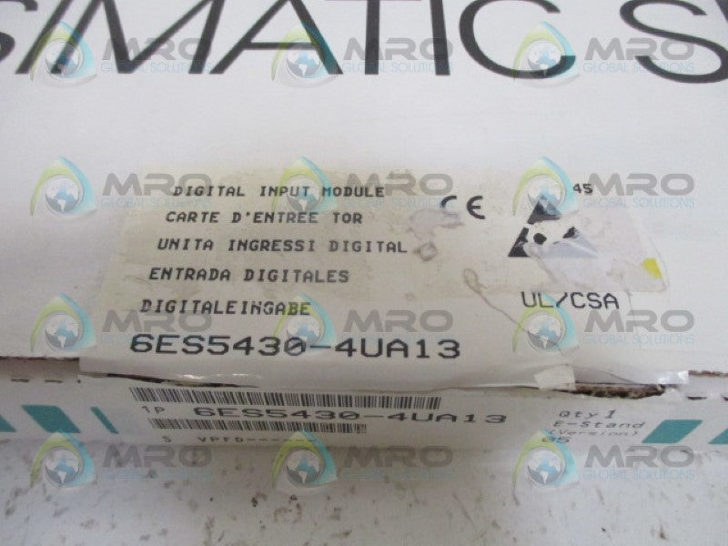 SIEMENS SIMATIC S5 6ES5430-4UA13 DIGITAL INPUT MODULE *NEW IN BOX*