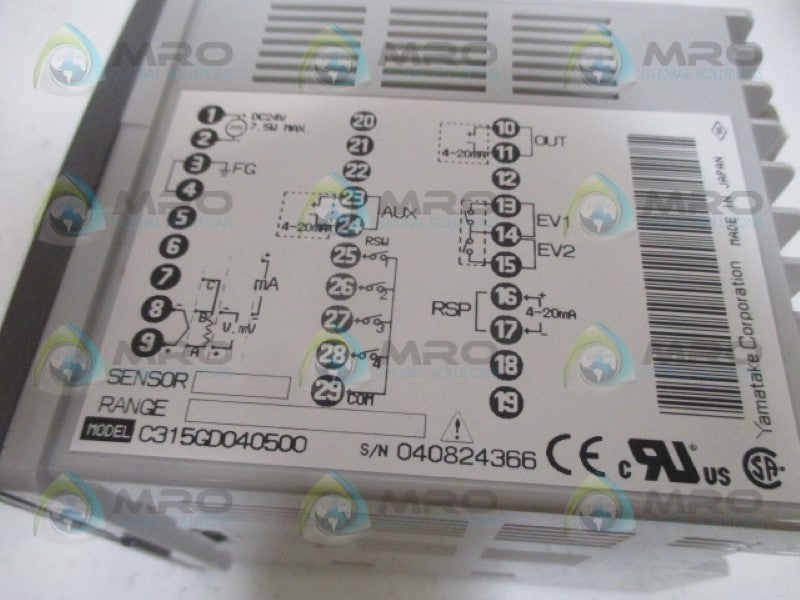 YAMATAKE C312GD040500 TEMPERATURE METER 24VDC NSMP