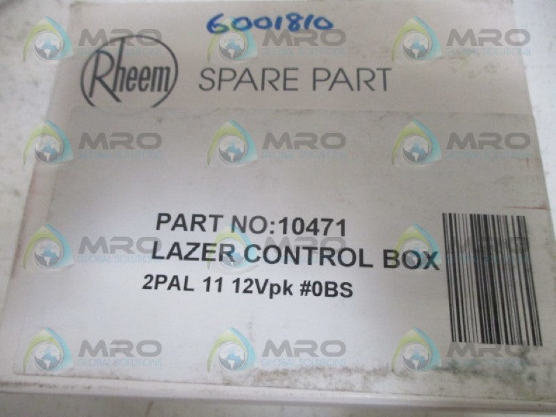 RHEEM 10471 LAZER CONTROL BOX 2PAL 11 12VPK NSMP
