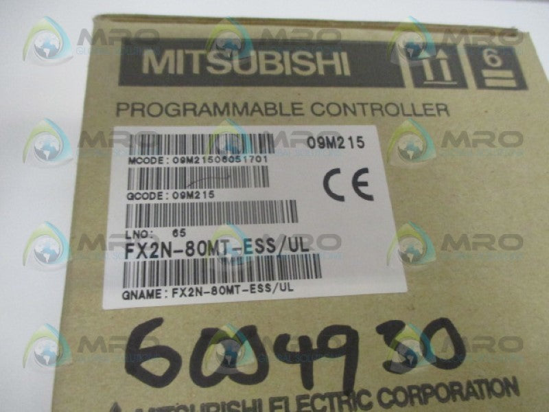 MITSUBISHI FX2N-80MT-ESS/UL PROGRAMMABLE CONTROLLER 100-240VAC NSMP