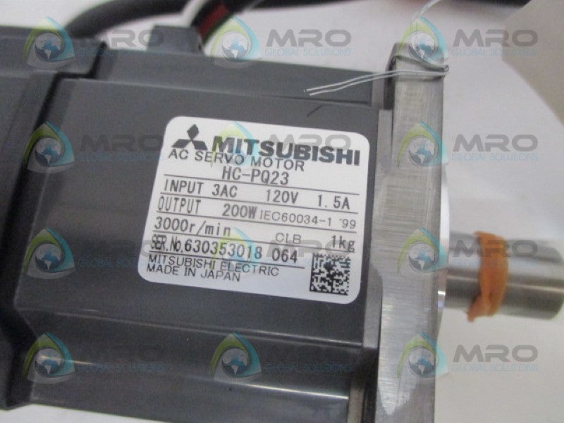 MITSUBISHI HC-PQ23 AC SERVO MOTOR 3AC 120V 1.5A NSMP