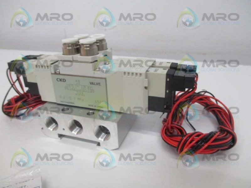 CKD M4GA280-C6-E22-2-3 SOLENOID VALVE 24VDC NSMP