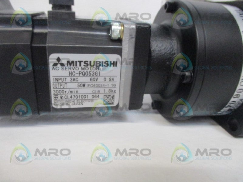 MITSUBISHI HC-PQ053G1 AC SERVO MOTOR 3AC 60V 0.9A NSMP