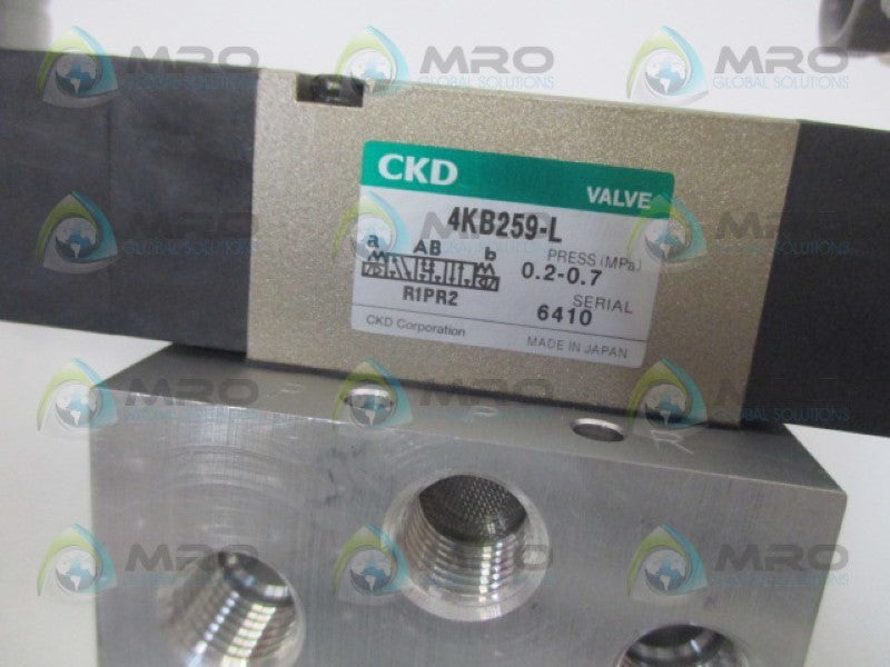 CKD M4KB280-H6-L-2-DC24V-001010 VALVE 24VDC NSNP