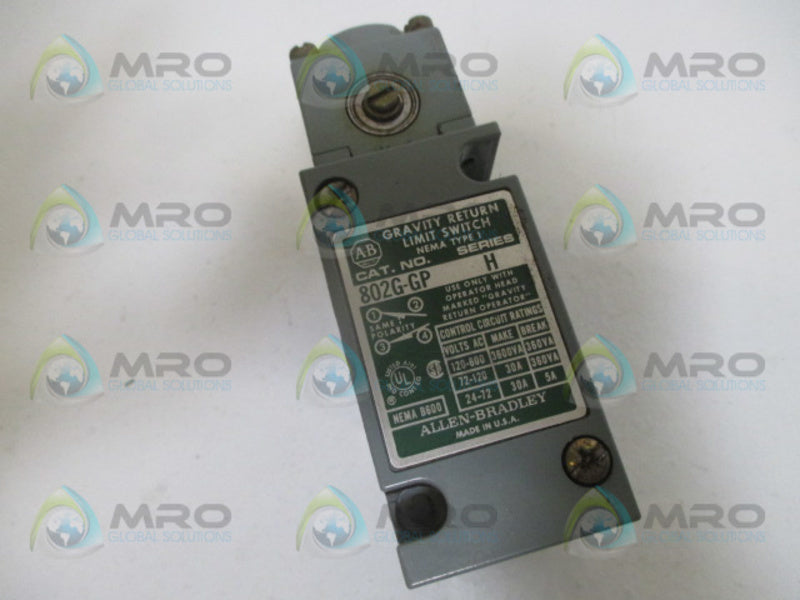ALLEN BRADLEY 802G-GP SER. H LIMIT SWITCH UNMP