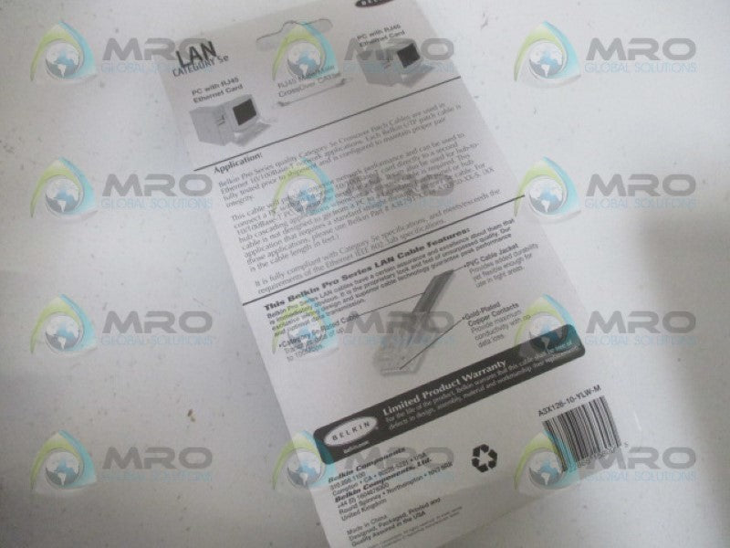 BELKIN A3X126-10-YLW-M PATCH CABLE 10FT NSMP