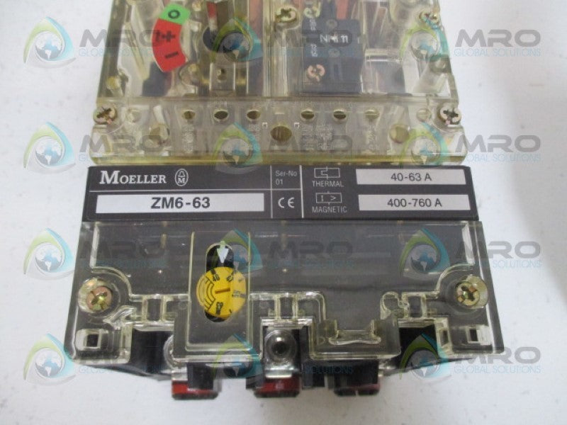 KLOCKNER MOELLER ZM6-63/ZM6-63 CIRCUIT BREAKER 40-63/400-750A NSNP