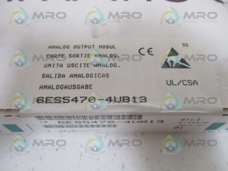 SIEMENS SIMATIC S5 6ES5470-4UB13 ANALOG OUTPUT MODULE NSFS