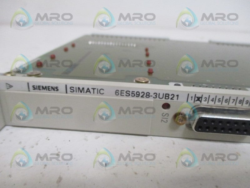 SIEMENS SIMATIC S5 6ES5928-3UB21 CPU CONTROLLER NSMP