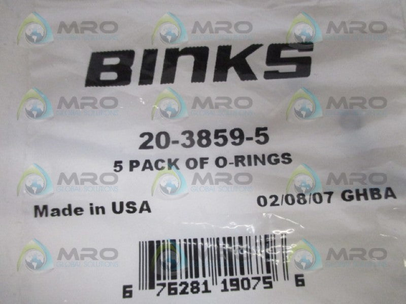 BINKS 20-3859-5 O-RING (PKG OF 5) NSMP
