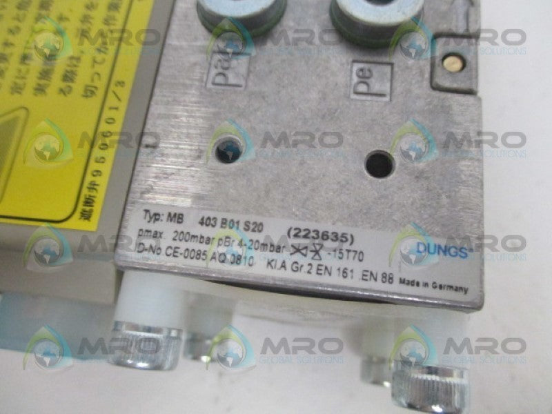 DUNGS MB403B01.15 SOLENOID VALVE 200VAC  NSMP