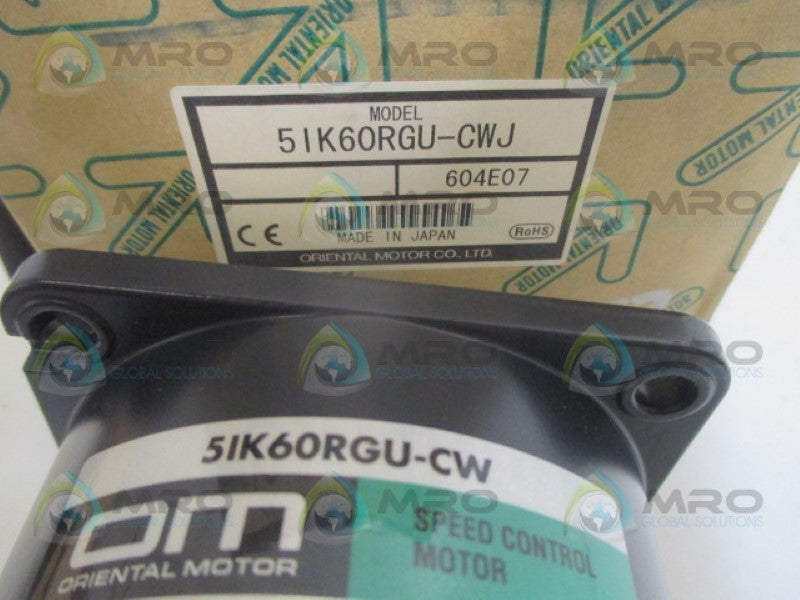 ORIENTAL MOTOR 51K60RGU-CWJ SPEED CONTROL MOTOR  NSMP