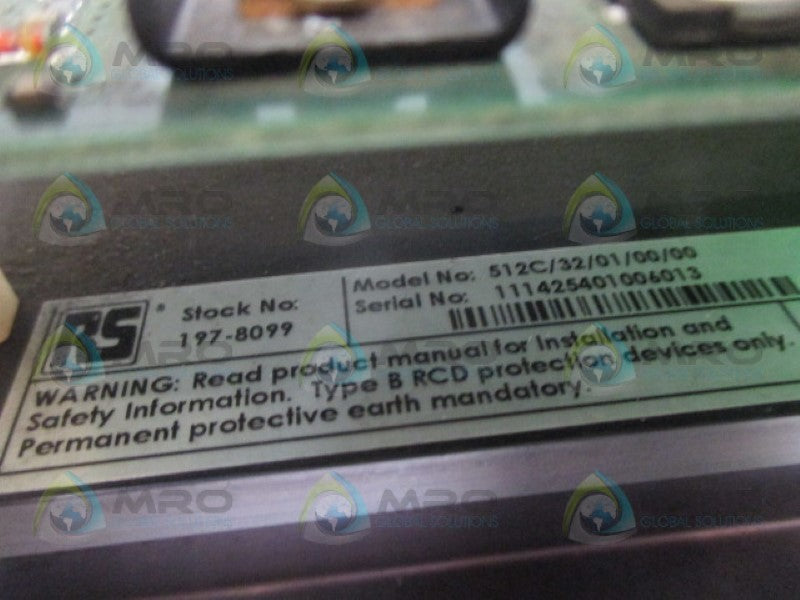RS COMPONENTS 197-8099 512C/32/01/00/00 (AS PICTURED) NSNP
