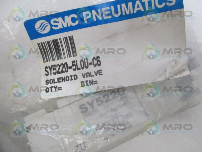 SMC SY5220-5L0U-CY SOLENOID VALVE 24VDC NSMP