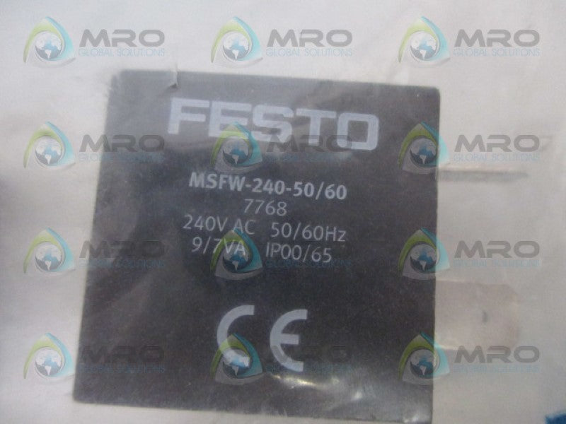 FESTO MSFW-240-50/60 SOLENOID COIL (34424) 240VAC NSMP
