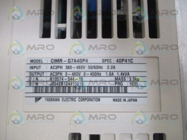 YASKAWA G7 CIMR-G7A40P4 3PH 380-480V NSMP