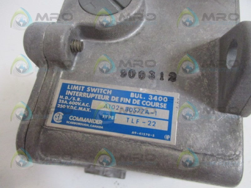 COMMANDER TLF-22 A102-80577A-1 LIMIT SWITCH NSNP