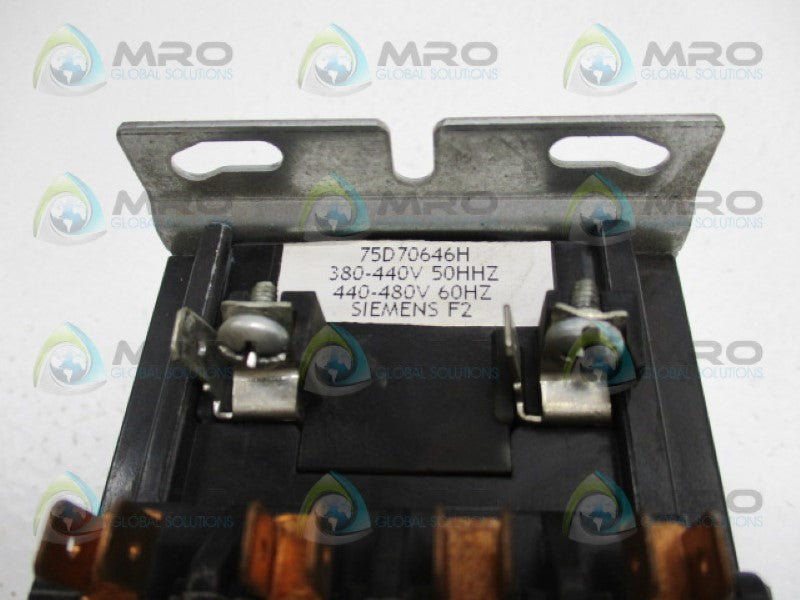 SIEMENS 42BF25AF DEFINITE PURPOSE CONTACTOR 480V UNMP