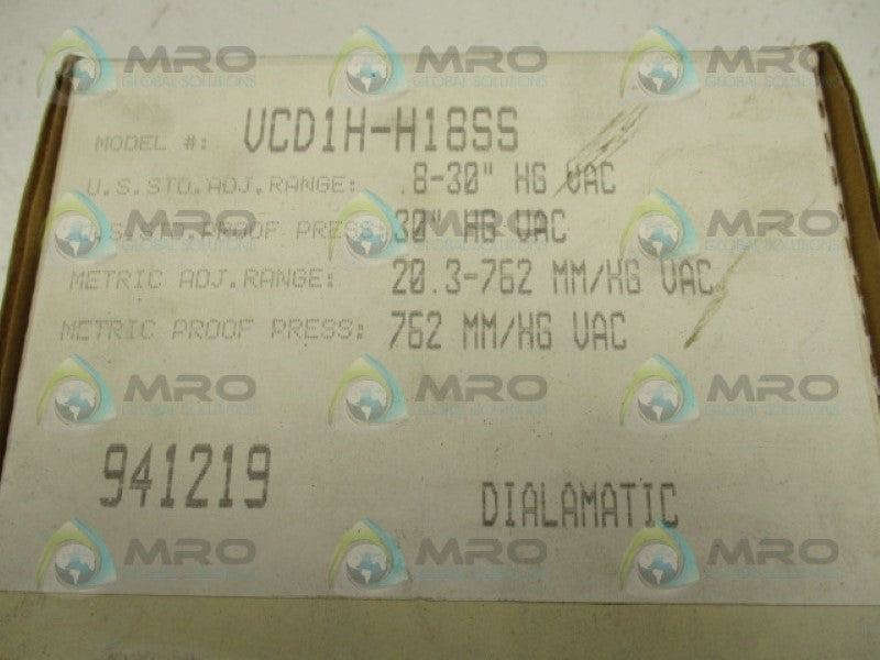 BARKSDALE VCD1H-H18SS VACUUM SWITCH DIAPHRAGM NSMP