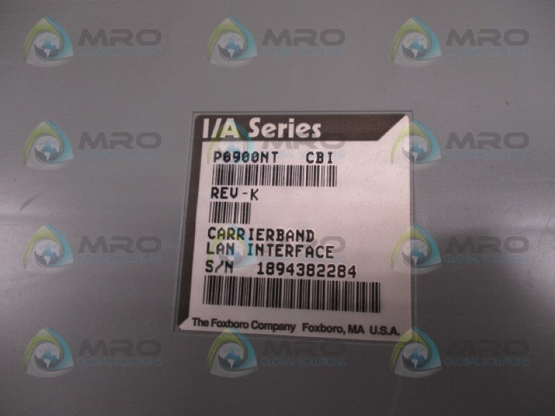 FOXBORO P0900NT CARRIERBAND LAN INTERFACE UNMP