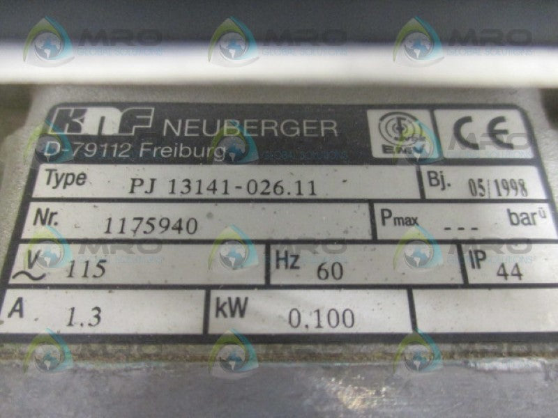 KNF NEUBERGER PJ13141-026.11 VACUUM PUMP NSNP