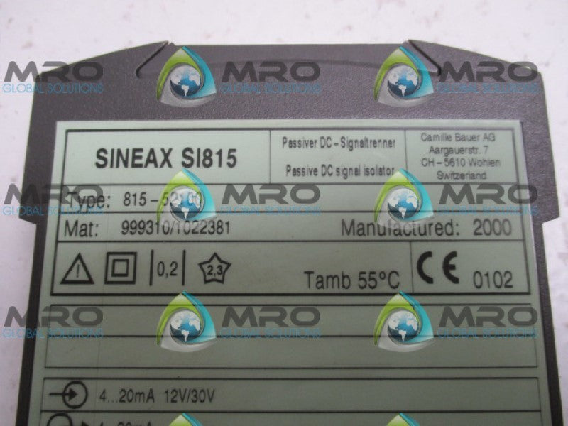 SINEAX SI815 815-52100 TRANSMITTER NSNP
