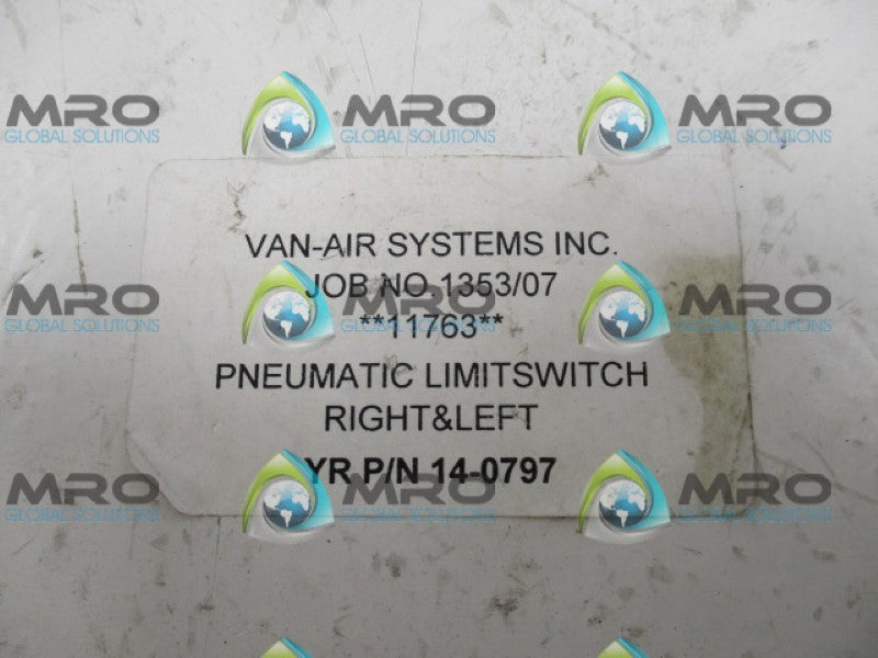 VAN-AIR SYSTEMS 14-0797 LIMIT SWITCH *NEW NO BOX*