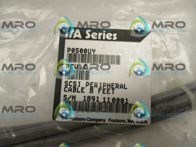 FOXBORO P0500UY SCSI PERIPHERAL CABLE 8FT NSNP