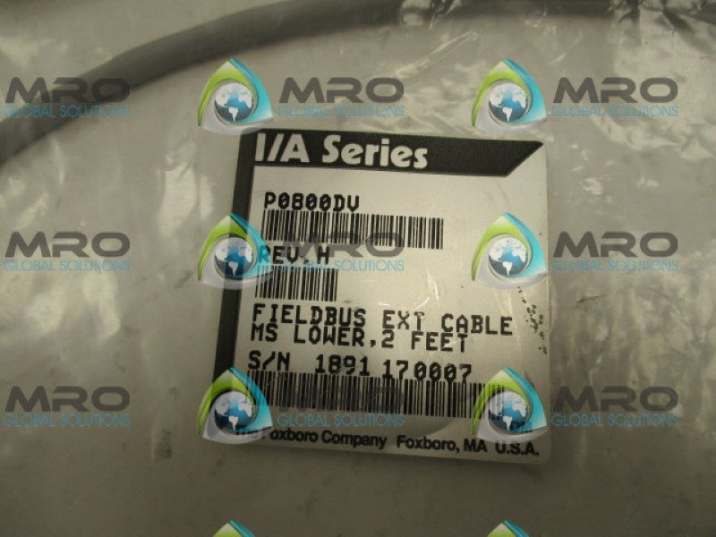 FOXBORO P0800DU FIELDBUS EXT CABLE MS LOWER 2FT NSNP