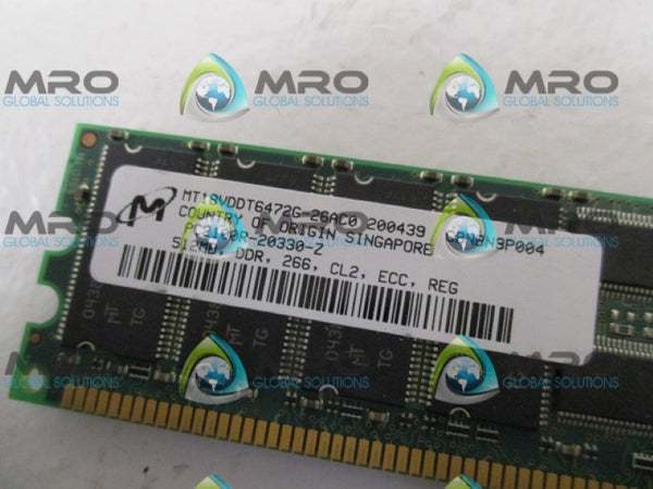 MICRON MT18VDDT6472G-26AC0 MEMORY BOARD 512MB UNMP