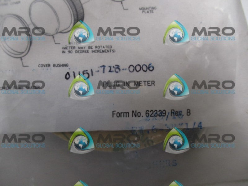 ROSEMOUNT 01151-728-0006 PLUG IN METER KIT NSMP